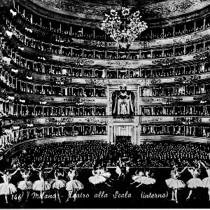 cartolina Milano -Teatro alla Scala, interno_
