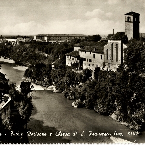 Cividale, fiume Natisone e Chiesa di S. Francesco (XIVsec.)